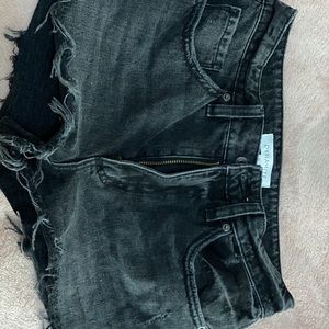 Black jean shorts